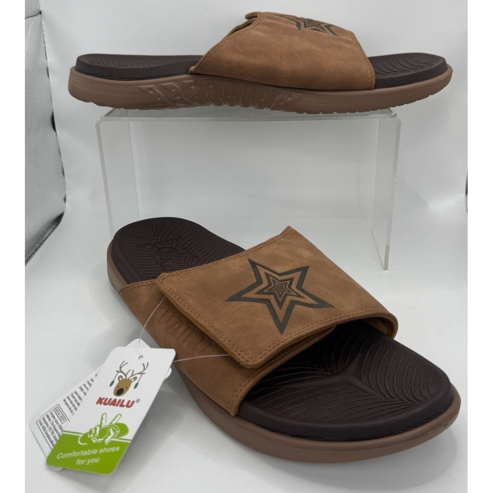 KuaiLu Orthotic Sandals Athletic Arch Support Recovery Walking Slides Mens Sz 10